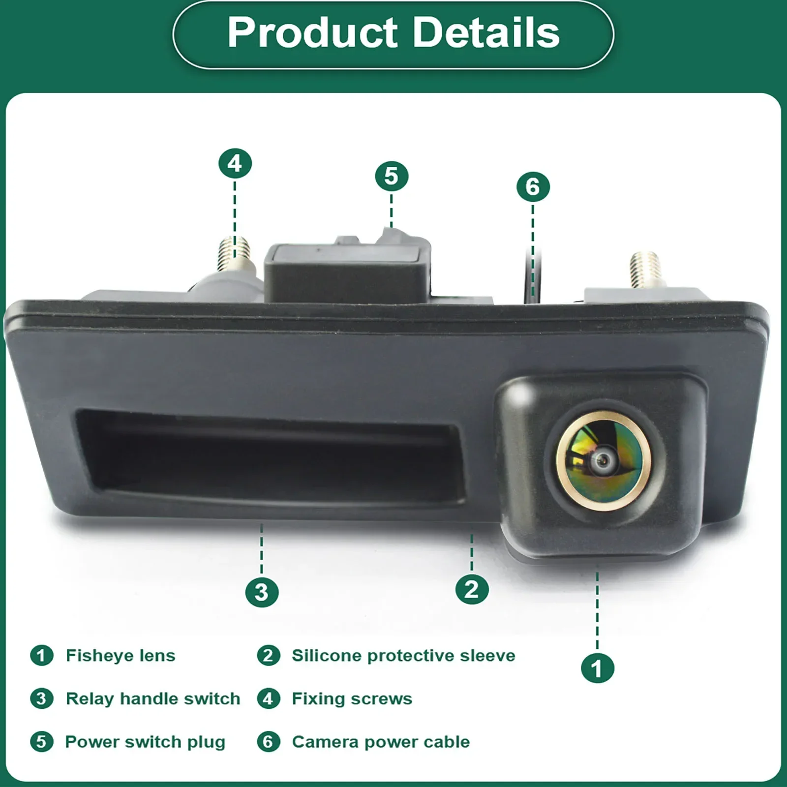 Golf Equipment Used - กล้องมองหลังรถยนต์ QXNY AHD CVBS สำหรับรถยนต์ VW
