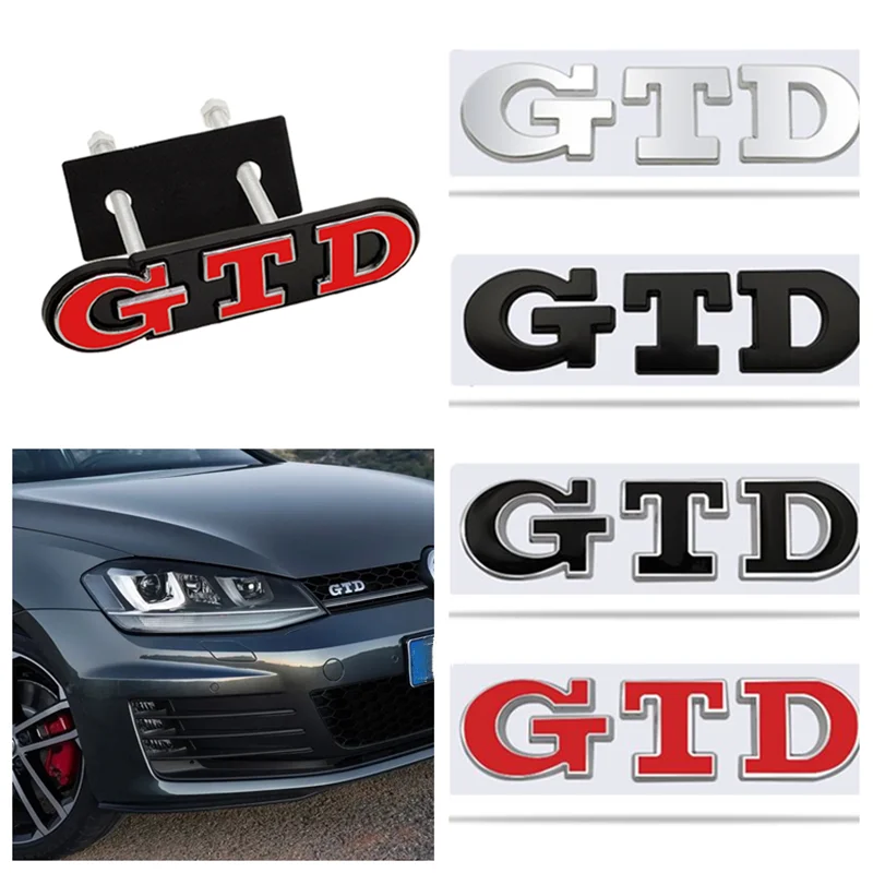 Golf Equipment Used - 3D โลหะ GTD โลโก้ด้านหลังรถป้ายสติกเกอร์ย่างด้านหน้าสําหรับ VW POLO